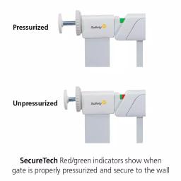 Safety 1st Flat Step 30 in. Pressure-Mounted Child Safety Gate, White thumbnail 6
