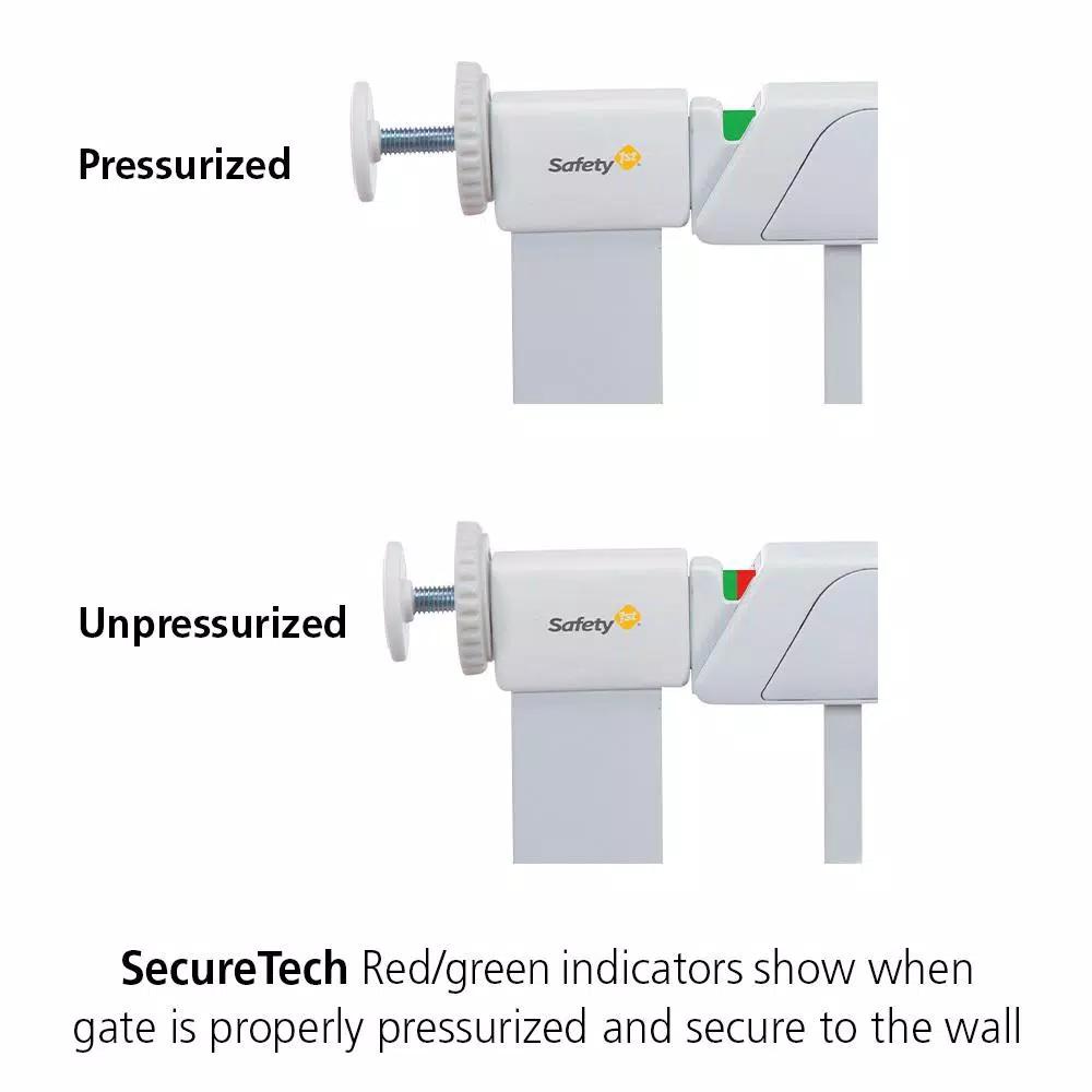 Safety 1st Flat Step 30 in. Pressure-Mounted Child Safety Gate, White