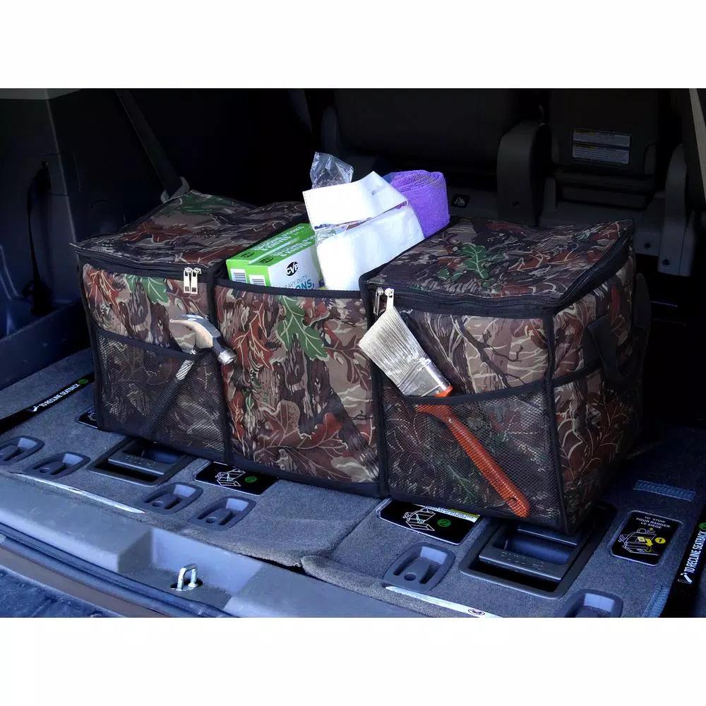 GigaTent 3-Compartment Collapsible Cooler & Trunk Organizer for SUV, Truck, and Auto - Camo