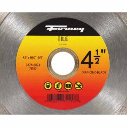 Forney 4-1/2 in. Continuous Rim Diamond Tile-Cutting Blade for Ceramic, Granite, and Marble thumbnail 3