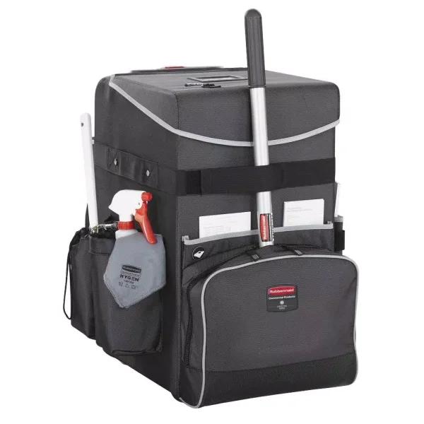 Rubbermaid Large Executive Quick Cart with Telescopic Handle, Dark Gray, 60 lb. Capacity