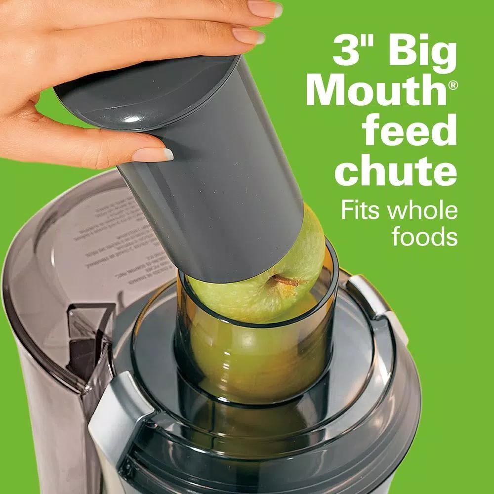Hamilton Beach Big Mouth Centrifugal Juicer, 825W, 20 oz. Grey