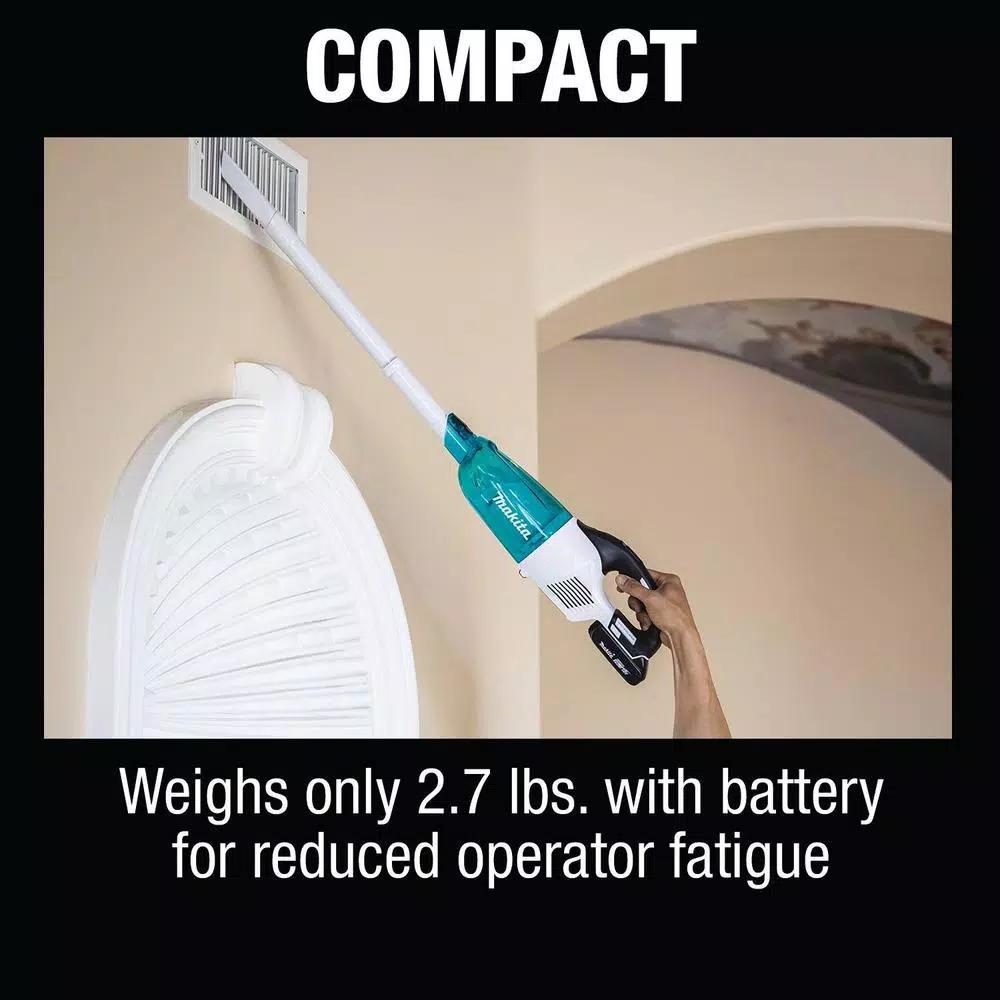 Makita 18V LXT Brushless Cordless Vacuum Kit with 2.0Ah Battery, Rapid Charger & Cyclonic Attachment