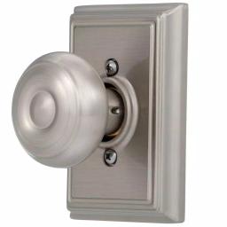 Schlage Georgian Satin Nickel Dummy Door Knob with Addison Trim thumbnail 3
