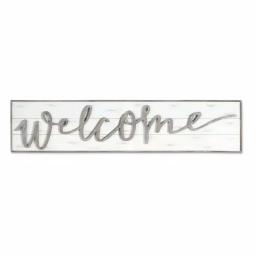 Unbranded Large Welcome Sign with Dimensional Script Lettering and Wood Frame thumbnail 2