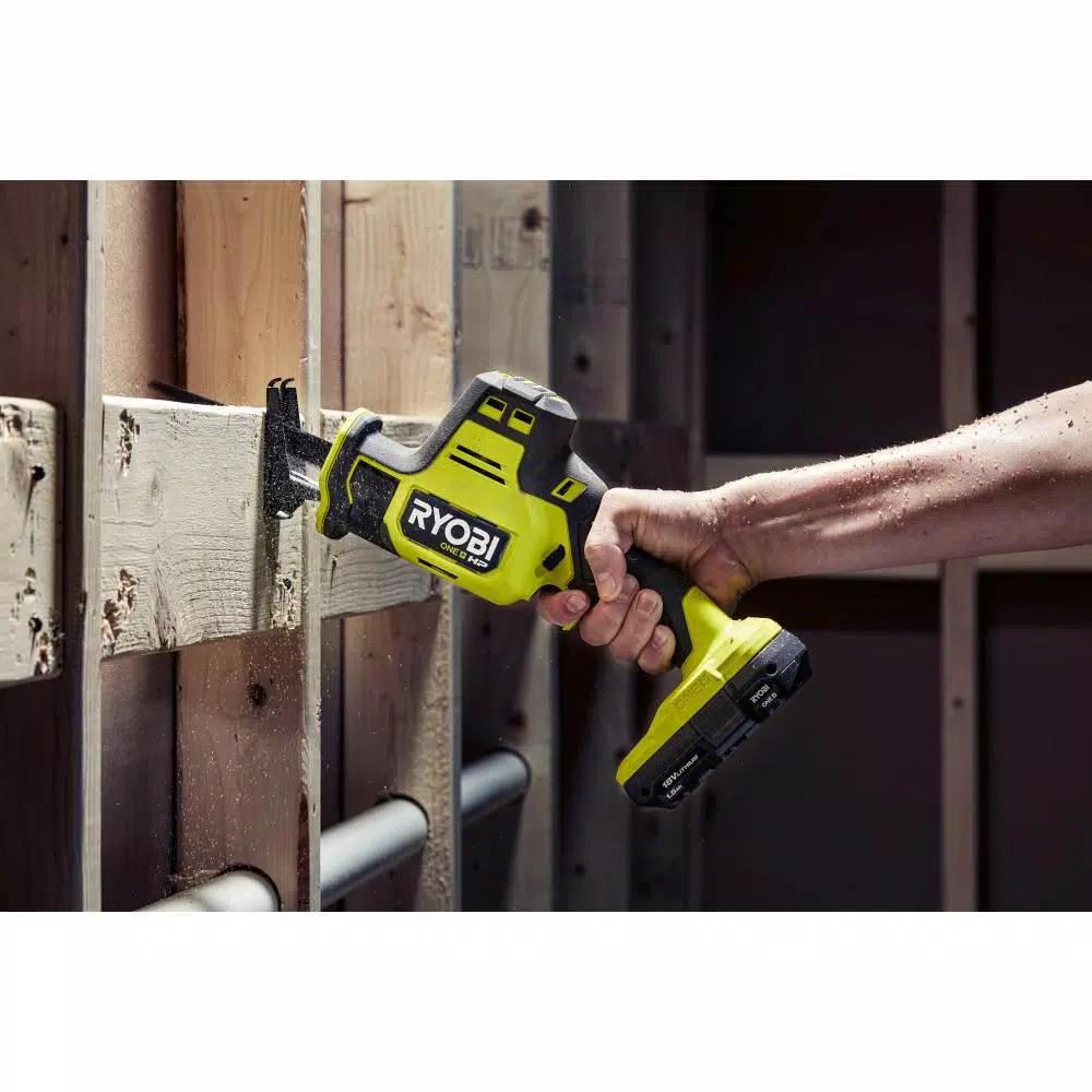 RYOBI ONE+ HP 18V Brushless Compact 2-Tool Combo Kit: One-Handed Reciprocating Saw & Cut-Off Tool