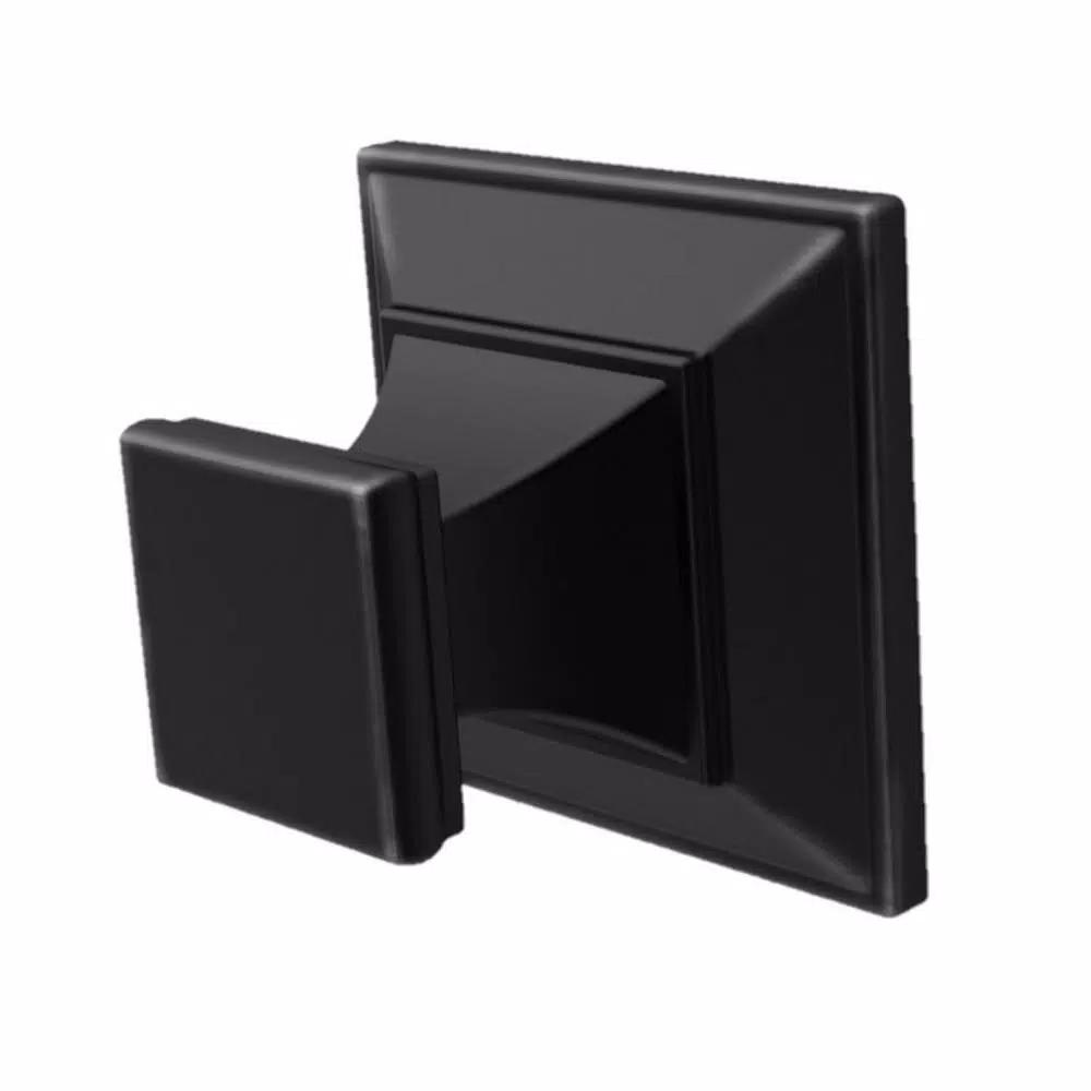 Glacier Bay Lorent Matte Black Robe Hook, Durable Zinc Metal Construction