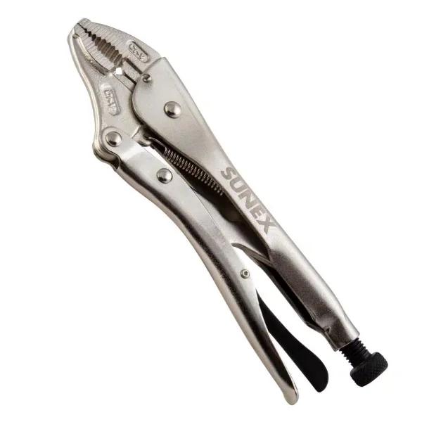 SUNEX TOOLS Sunex LP10C 10 in. Curved Jaw Locking Pliers with Wire Cutter