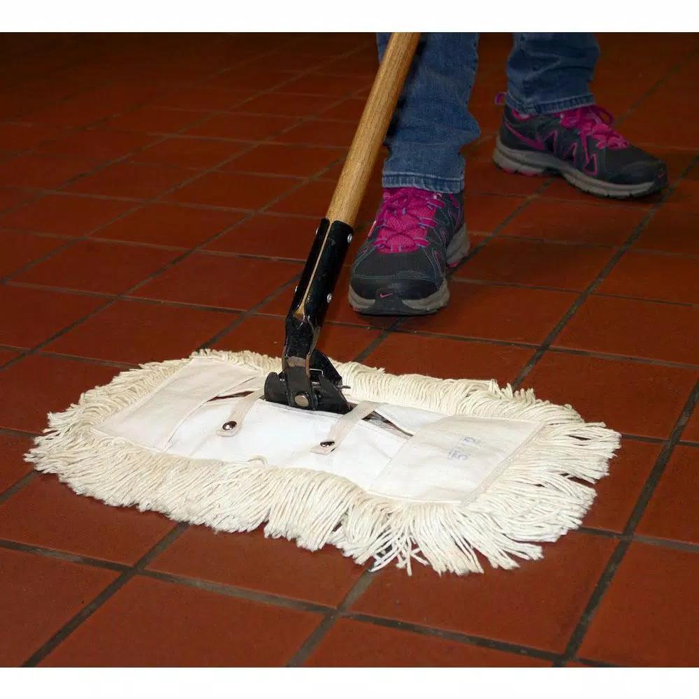 Ti-Dee American Ti-Dee 12 in. Cotton Tie-On Dust Mop Heads, 5 in. x 12 in. (6-Pack)
