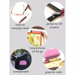 Apollo Tools 63-Piece Household Tool Kit in Stylish Pink Designer Case thumbnail 5