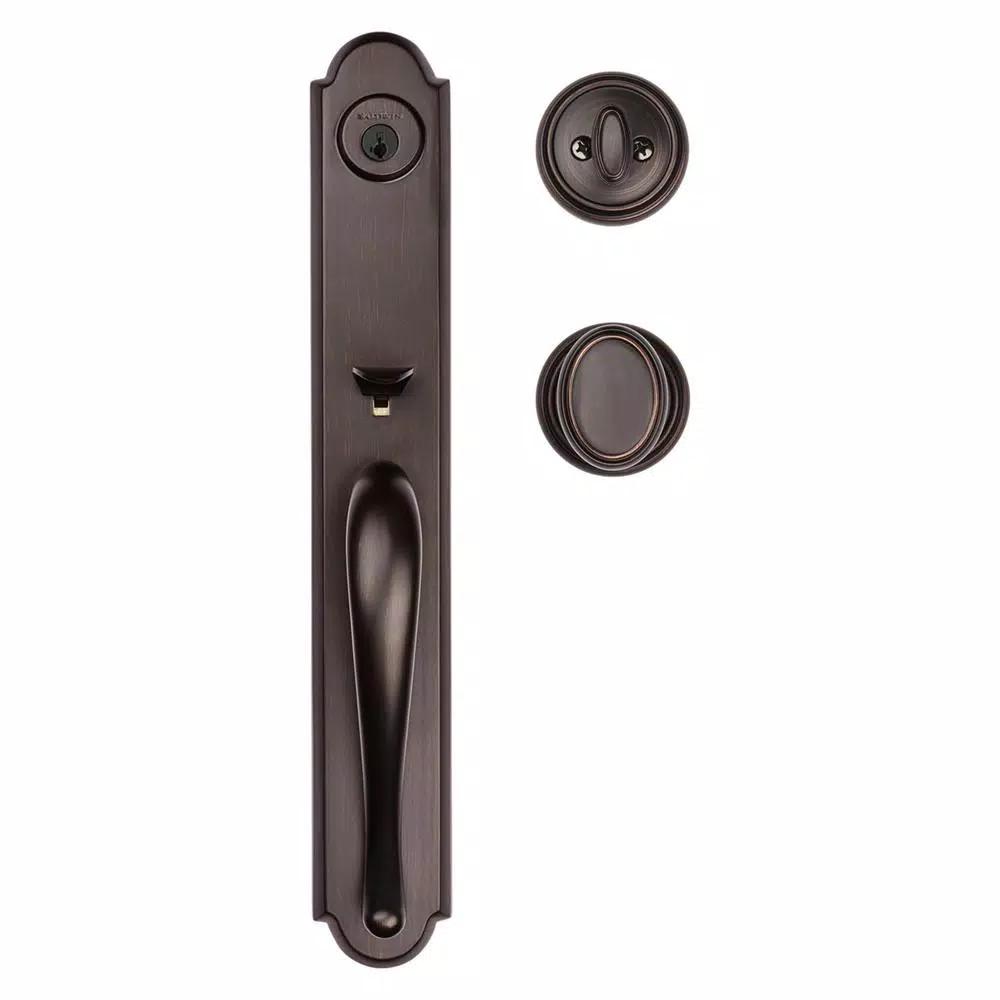 Baldwin Prestige Bighorn Single Cylinder Venetian Bronze Handleset with Carnaby Knob and SmartKey Security