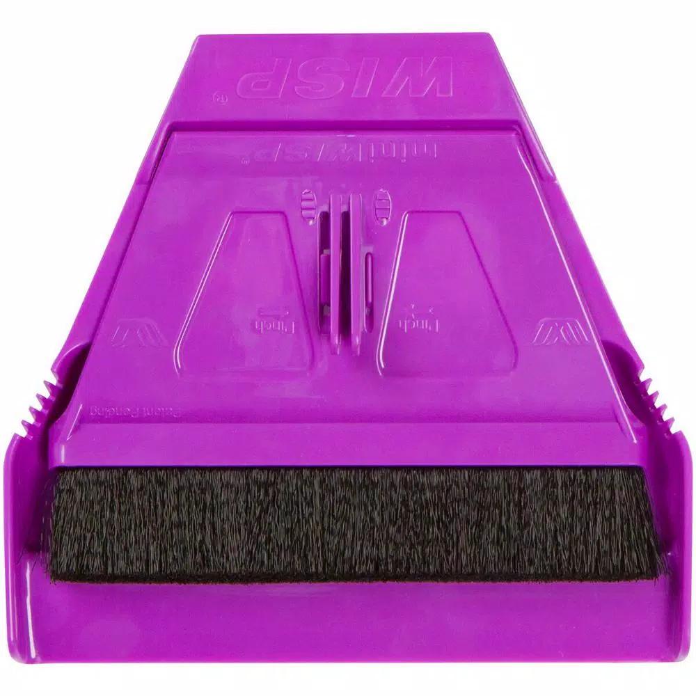 WISP miniWISP 6 in. Purple Whisk Broom and 7 in. Dustpan Set with Electrostatic Bristle Seal Technology