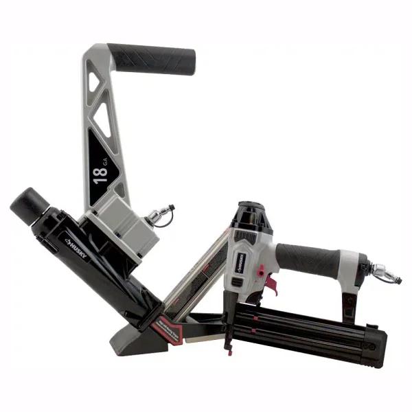 Husky 18-Gauge Engineered and Exotic Hardwood Flooring Nailer and Brad Nailer 2-Piece Combo Kit