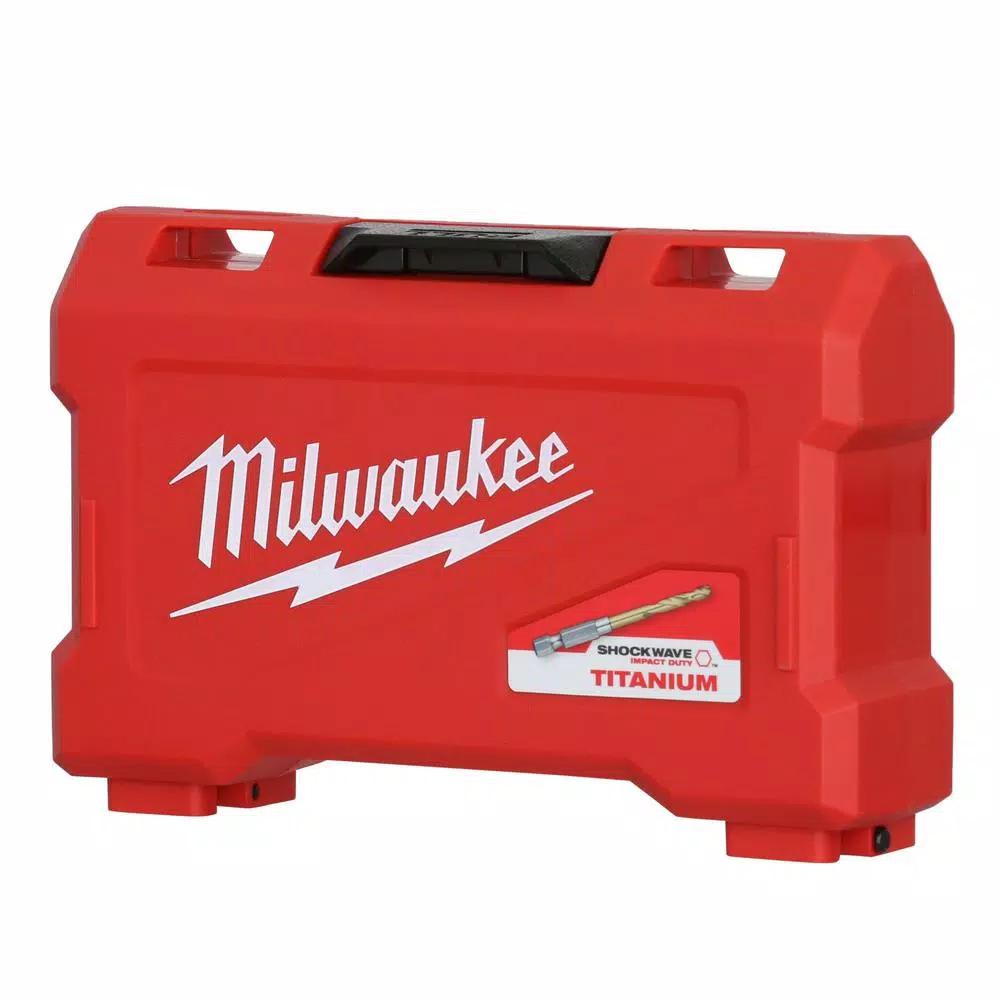 Milwaukee SHOCKWAVE 22-Piece Titanium & Carbide Hammer Drill Bit Set with 1/4 in. Hex Shank