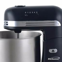 Brentwood Appliances Brentwood 5-Speed Stand Mixer with 3-Qt Stainless Steel Mixing Bowl, Black thumbnail 6
