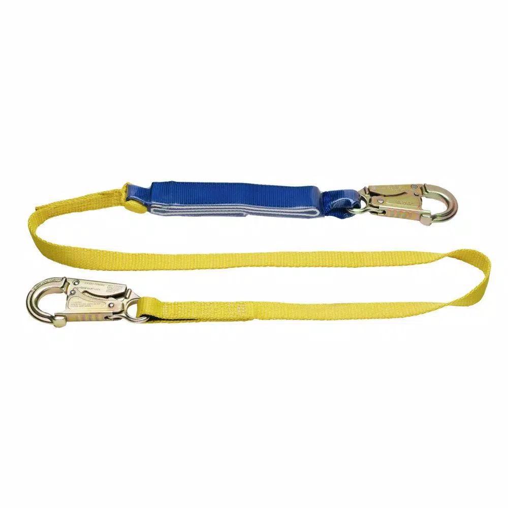 Werner Upgear 6 ft. DeCoil Lanyard with DCELL Shock Pack and Double Locking Snap Hooks