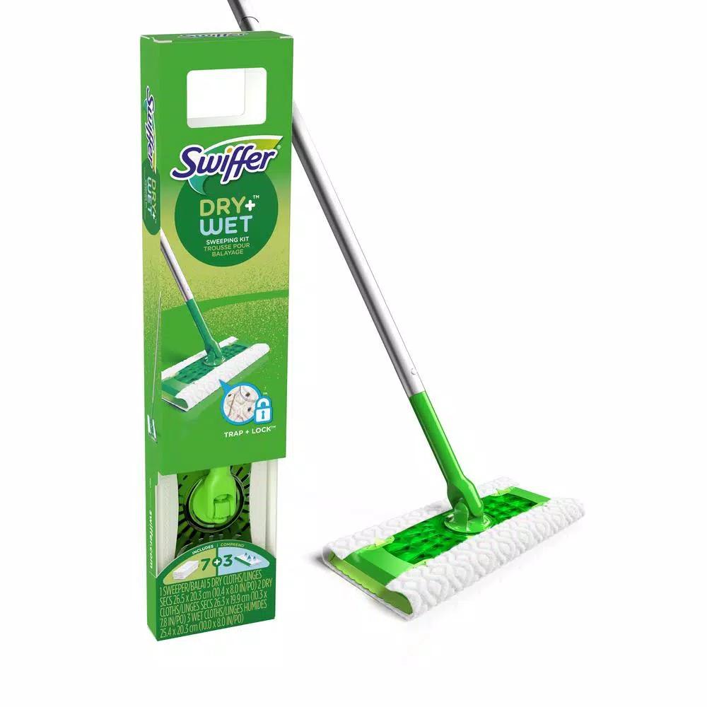 Swiffer Sweeper 2-in-1 Dry and Wet Mop Starter Kit with Microfiber Flat Mop Head