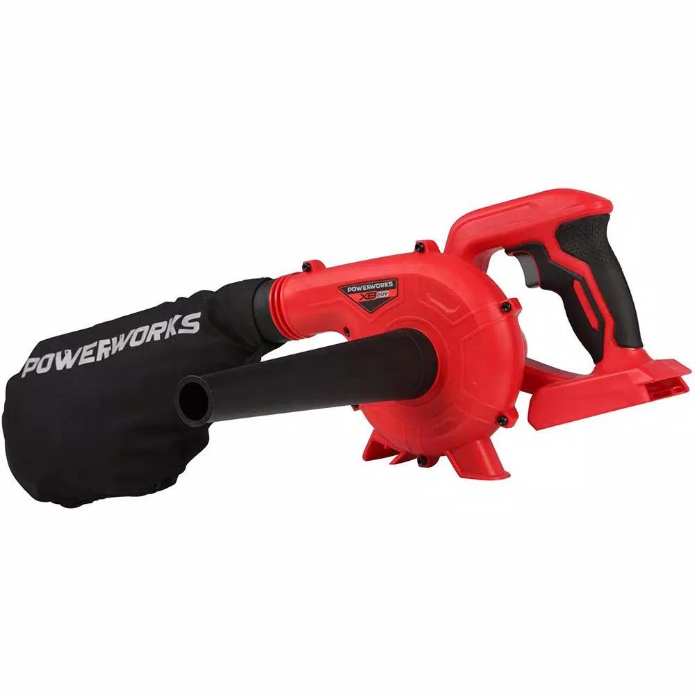 Powerworks 20V Cordless Handheld Blower and Vacuum, 180 MPH, 90 CFM, BLP303 (Tool Only)