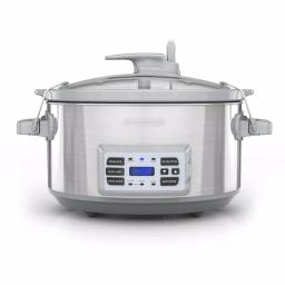 BLACK+DECKER 7 Qt. Stainless Steel Digital Slow Cooker with Temperature Probe and Sous-Vide Function thumbnail 6