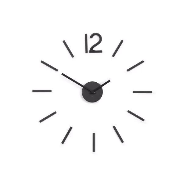 Umbra Blink Wall Clock - Modern Black Metal Oversized Customizable Clock Set