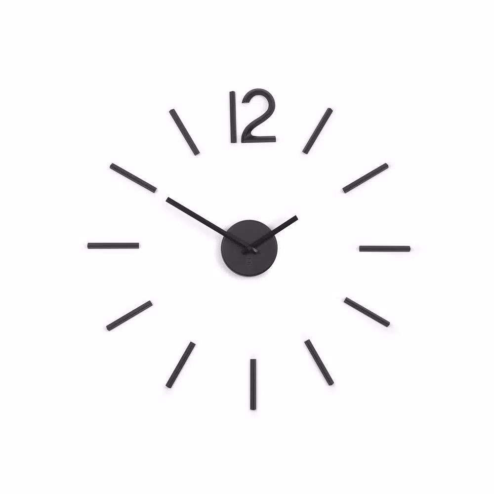 Umbra Blink Wall Clock - Modern Black Metal Oversized Customizable Clock Set