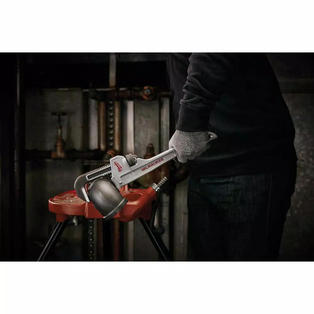 Milwaukee 14 in. and 18 in. Aluminum Pipe Wrench Set (2-Piece)