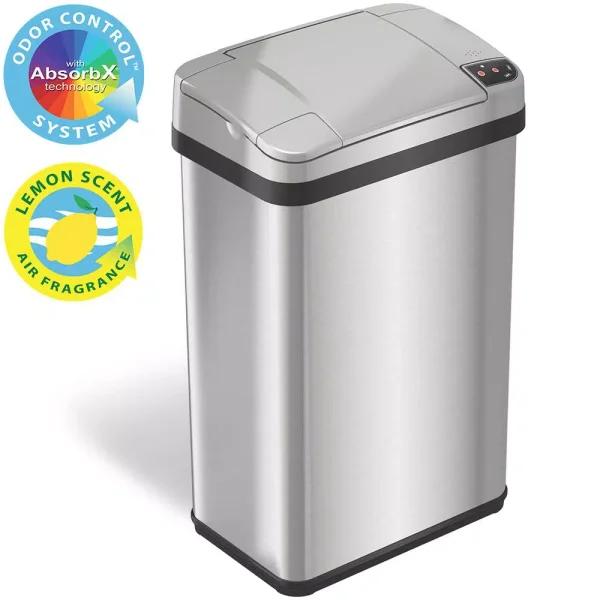 iTouchless 4 Gal. Stainless Steel Touchless Automatic Sensor Trash Can with Odor Filter and Fragrance