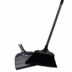HDX Jumbo 15 in. Angle Broom and Dustpan Set with Steel Handle thumbnail 1