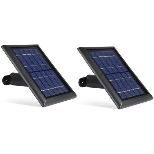 Wasserstein Solar Panel for Arlo Ultra/Ultra 2, Pro 3/Pro 4, with 13 ft. Magnetic Cable (2-Pack, Black)