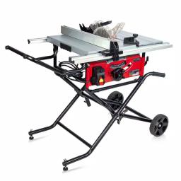 General International 10 in. 15 Amp Commercial Portable Table Saw with Extendable Stand thumbnail 1