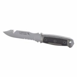 Camillus SKOL 5 in. 1095 High Carbon Steel Fixed Blade Knife with Gut Hook and Micarta Handle thumbnail 3