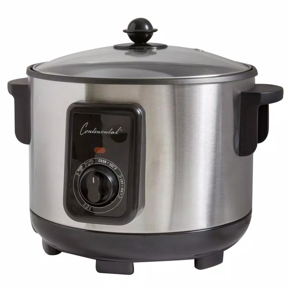 Continental 5.8 Qt. Electric Deep Fryer and Multi-Cooker, Stainless Steel