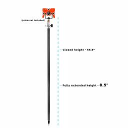 AdirPro 8.5 ft. Carbon Fiber Prism Pole with Dual Graduations and Adjustable Tip thumbnail 6