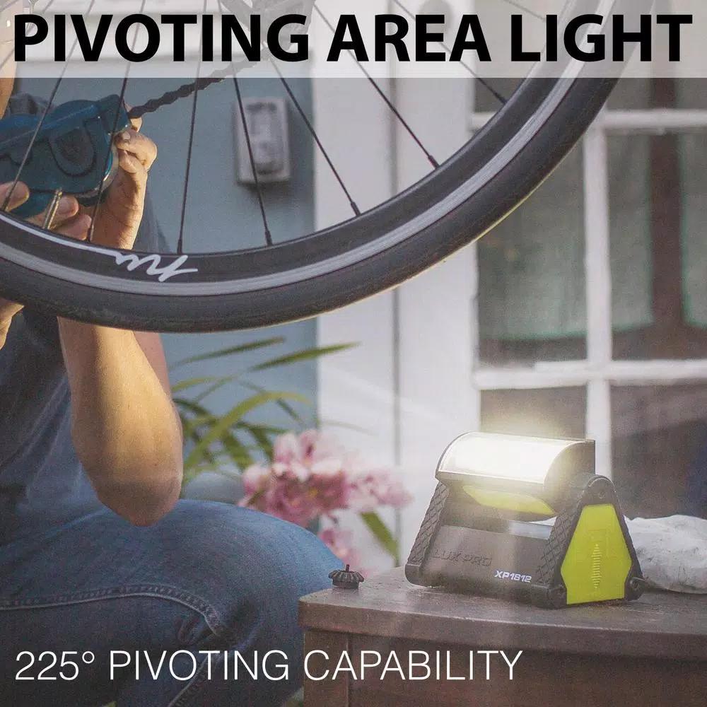 LUXPRO Pro Series 1050 Lumens Broadbeam LED Directional Pivoting Cordless Work Light