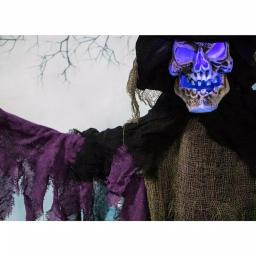 Haunted Hill Farm 6 ft. Animated Skeleton Witch Halloween Prop with Multi-Color Light Effects thumbnail 7