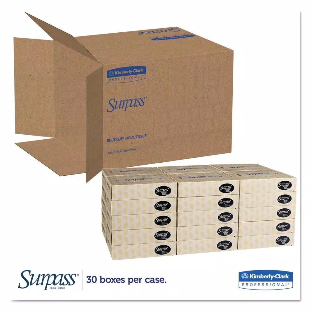 Kimberly-Clark PROFESSIONAL Surpass Facial Tissue 2-Ply, 100-Count White Tissues