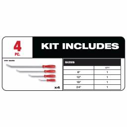 Milwaukee 8-Piece Pry Bar and Hook & Pick Set with I-Beam Design thumbnail 2