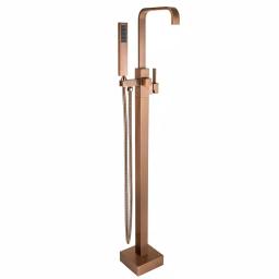 AKDY Freestanding Floor Mount Roman Tub Faucet with Hand Shower, Antique Bronze thumbnail 1