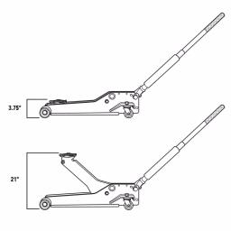 Husky 3.5-Ton Low Profile Floor Jack with Quick Lift and Universal Joint Release thumbnail 7