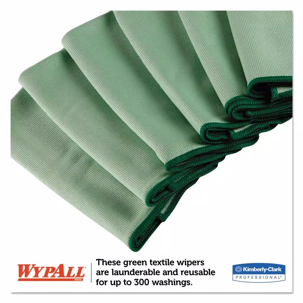 Wypall Microfiber Cleaning Cloths, Reusable & Absorbent, Green, 15.75 x 15.75 in, 24 Count