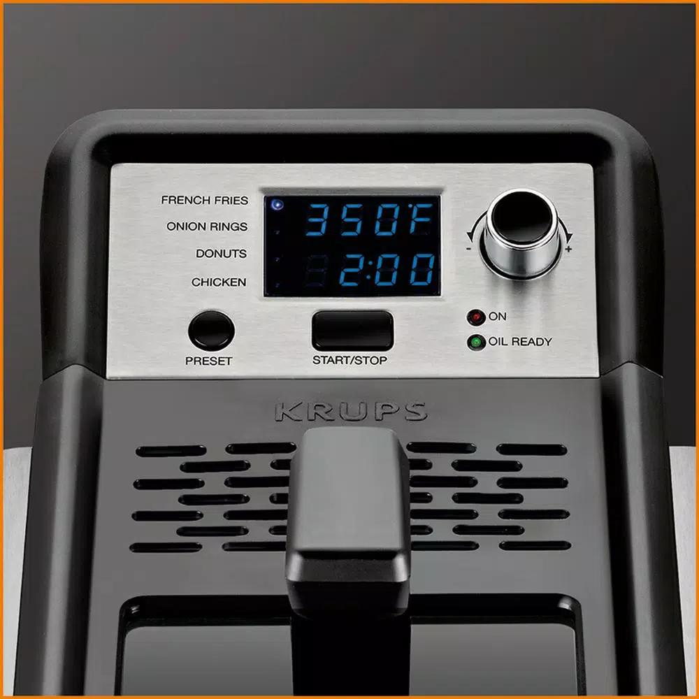 Krups KJ502 Professional Deep Fryer, 4.5L Capacity with 3 Baskets and 4 Preset Functions