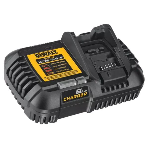 DEWALT 6 Amp Battery Charger Compatible with 12V MAX, 20V MAX, and FLEXVOLT Batteries