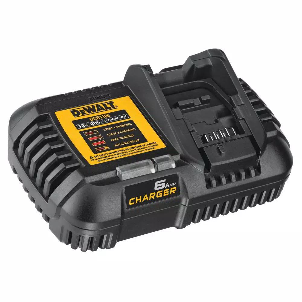 DEWALT 6 Amp Battery Charger Compatible with 12V MAX, 20V MAX, and FLEXVOLT Batteries