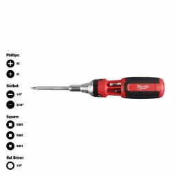 Milwaukee 9-in-1 Square Drive Ratcheting Multi-Bit Screwdriver with Power Groove Bits thumbnail 1