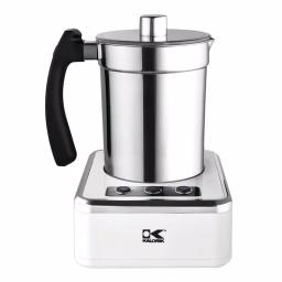 Kalorik Electric Milk Frother, 13.5 oz. Stainless Steel Frothing Vessel, White and Stainless Steel thumbnail 1