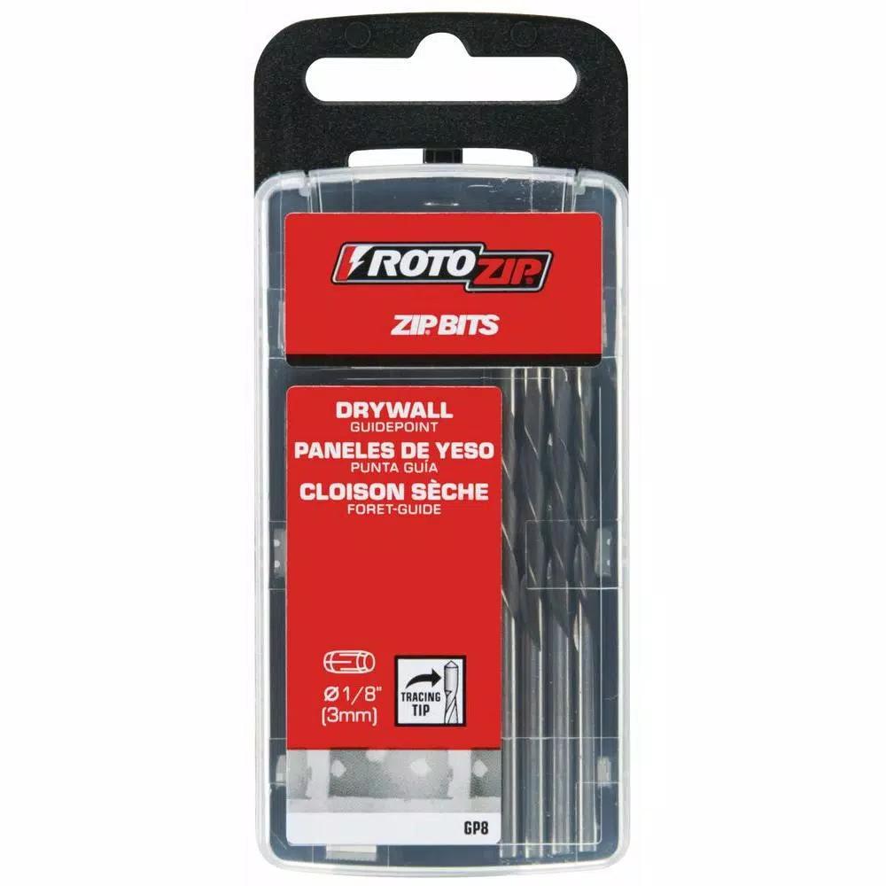 Rotozip 1/8 in. Drywall Guidepoint Cutting Bits, 8-Pack