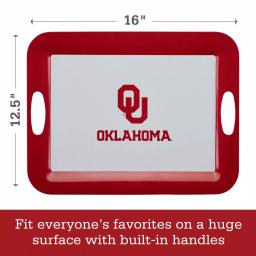 Unbranded University of Oklahoma Sooners Serve 'n Score Party Platter, 16 x 12.5-Inch Melamine Serving Tray thumbnail 3