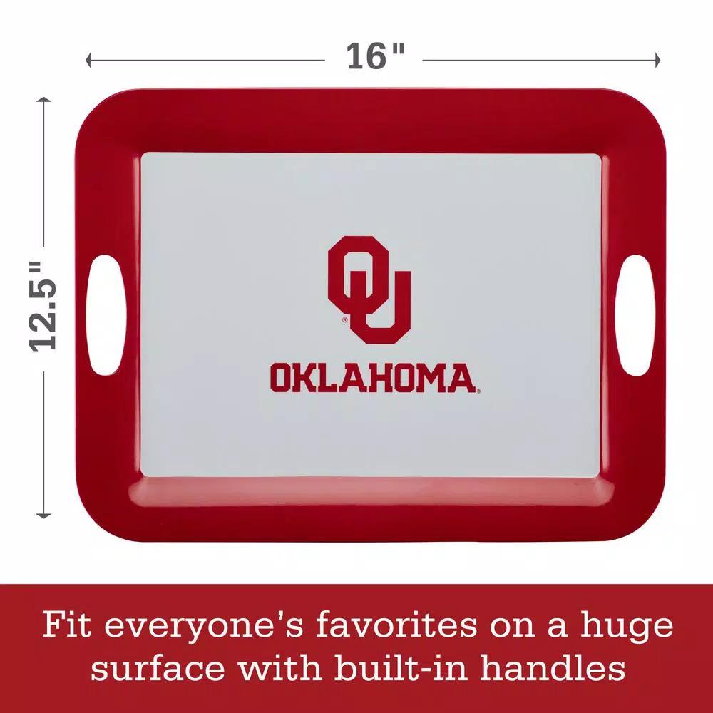 Unbranded University of Oklahoma Sooners Serve 'n Score Party Platter, 16 x 12.5-Inch Melamine Serving Tray