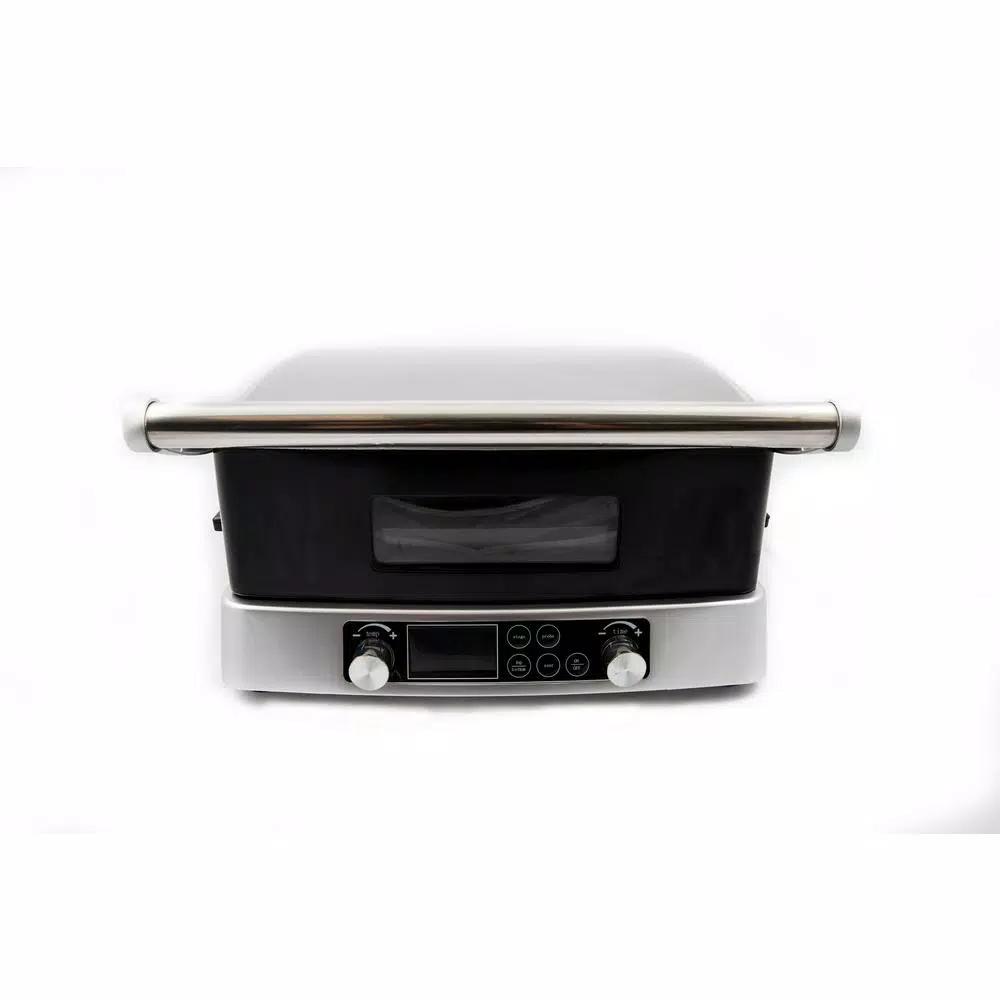 NuWave Jubilee Double Indoor Grill, 1800W Stainless Steel Smokeless Countertop Grill with Drip Tray