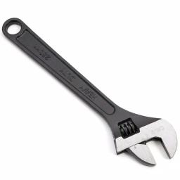 Stark 10 in. Adjustable Wrench, Black Chrome Vanadium Steel with Built-in SAE/Metric Scale thumbnail 2